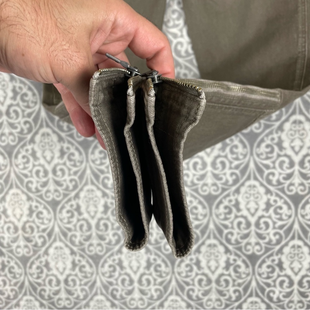 7 for all mankind Jeans Women 26 Green Skinny Double Knee Ankle Zip Denim Biker - Picture 6 of 10